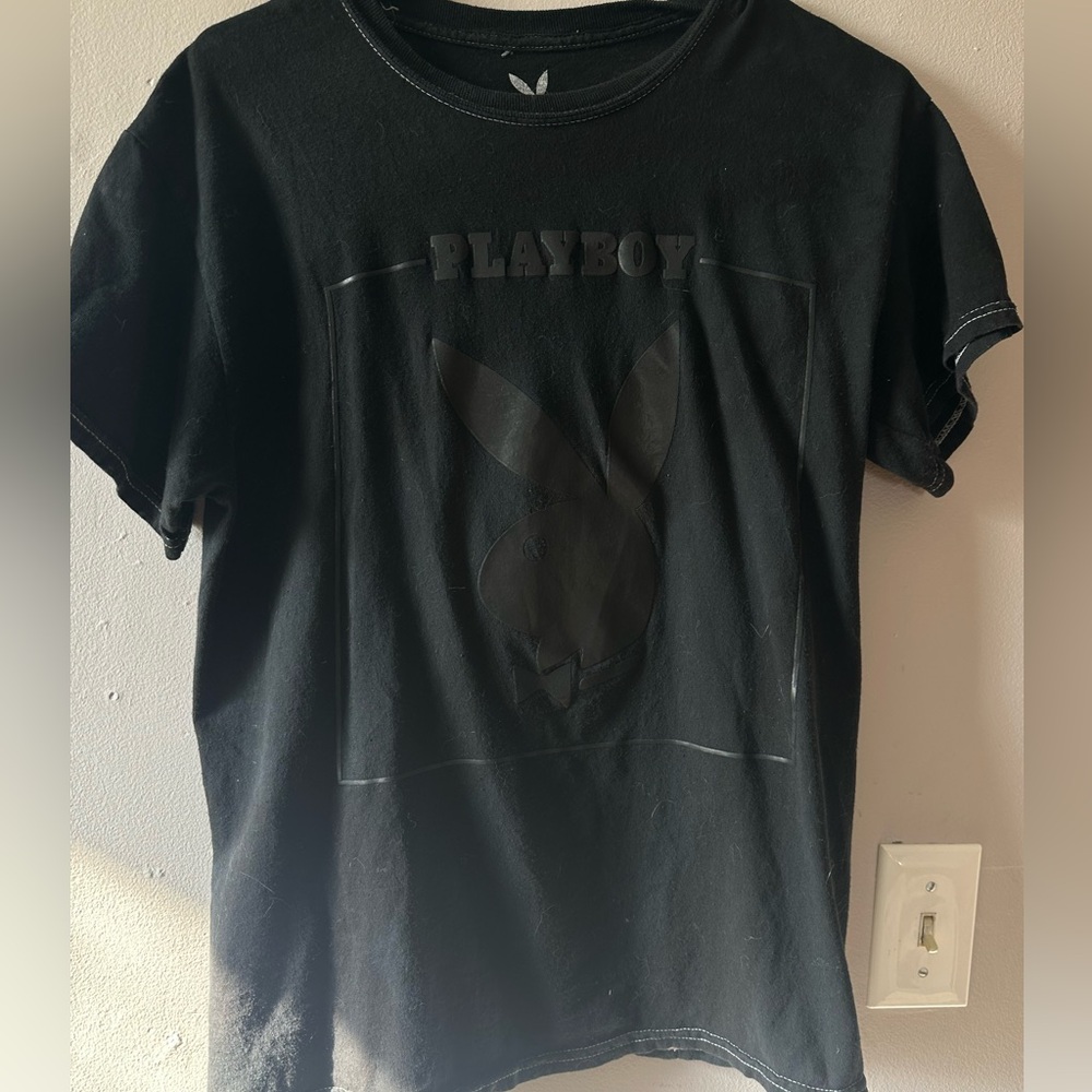 PLAYBOY Black Cotton Tee